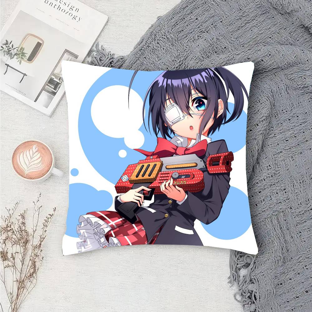 Takanashi Rikka Animation Take On Me Pillow Case Fashion Square Pillowcase Bedroom Sofa Room Ins Decoration Leisure