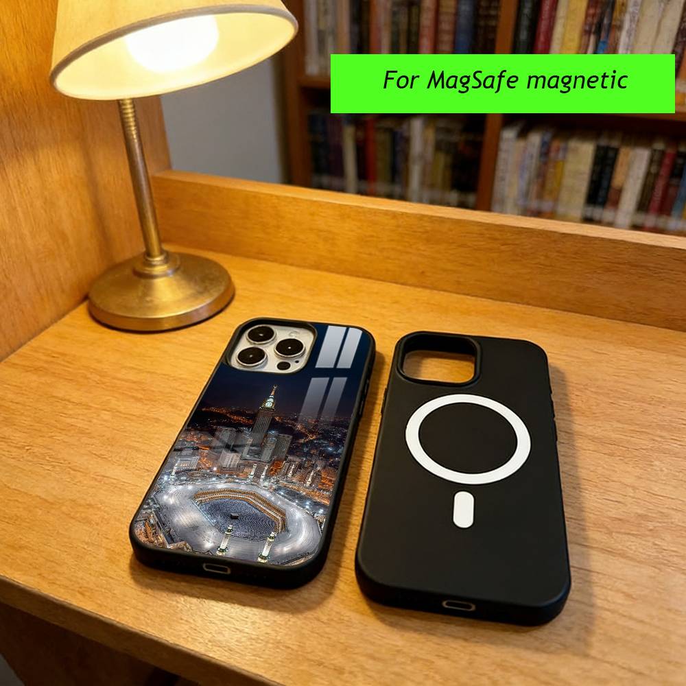Islamic Holy Land Mecca Theme Phone Case For iPhone17,16,15,14,13,12,11 Plus,Pro Magnetic For Magsafe Wireless Charging