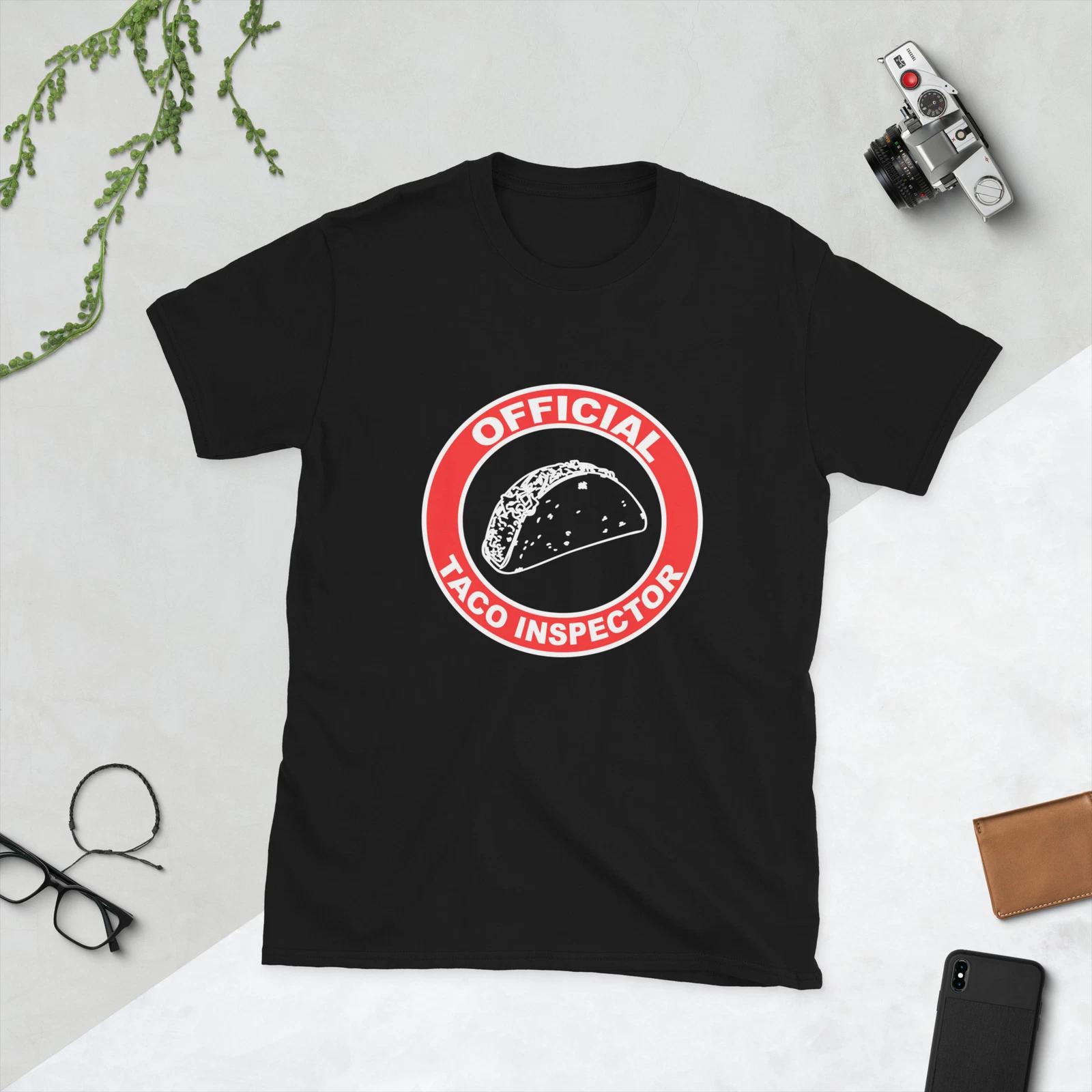 Official Taco Inspector Funny Taco Tuesday Dad Joke Short-Sleeve Unisex T-Shirt L