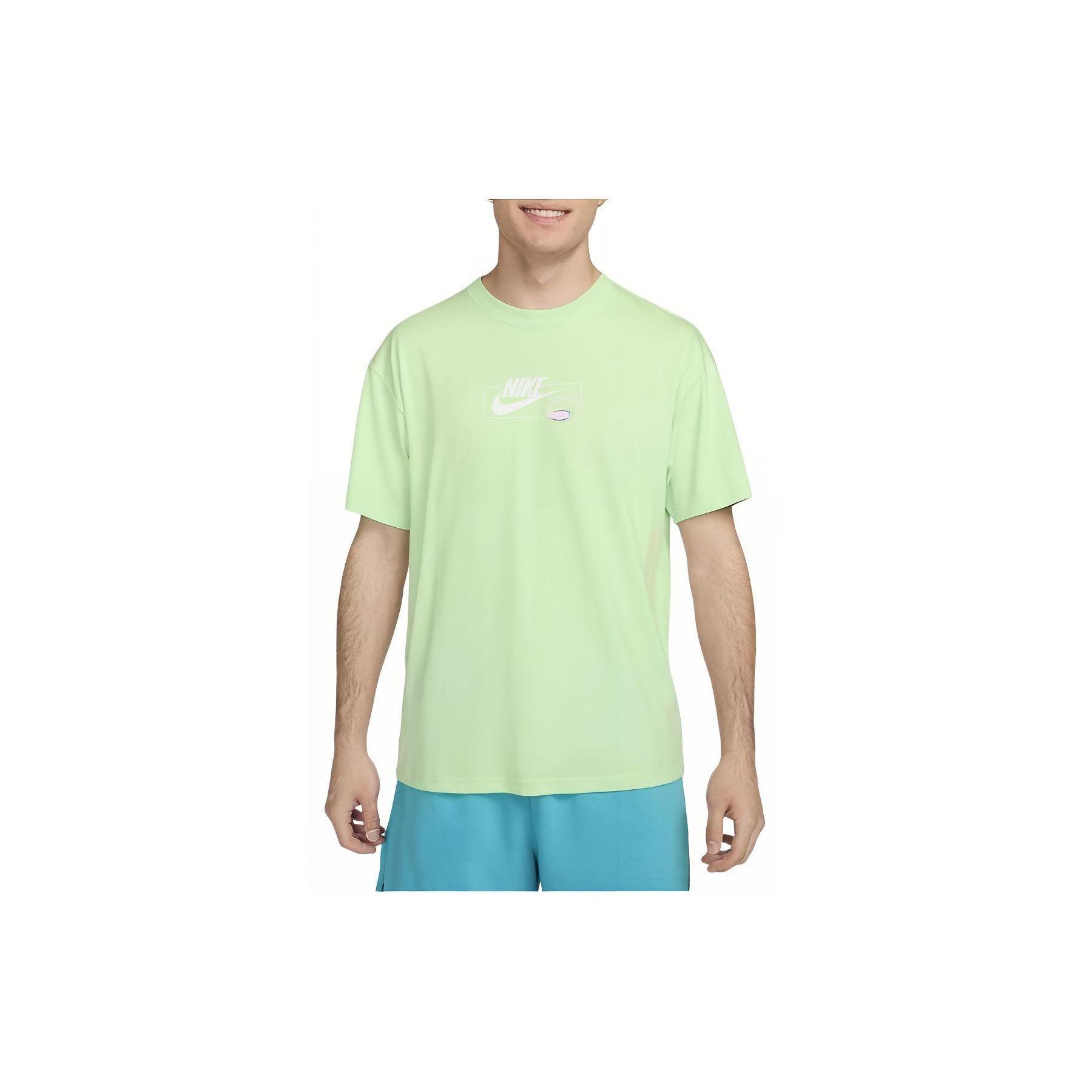 

Nike Printed Crew Neck Short Sleeve T-Shirt Men Tops Green FV4048-376 M
