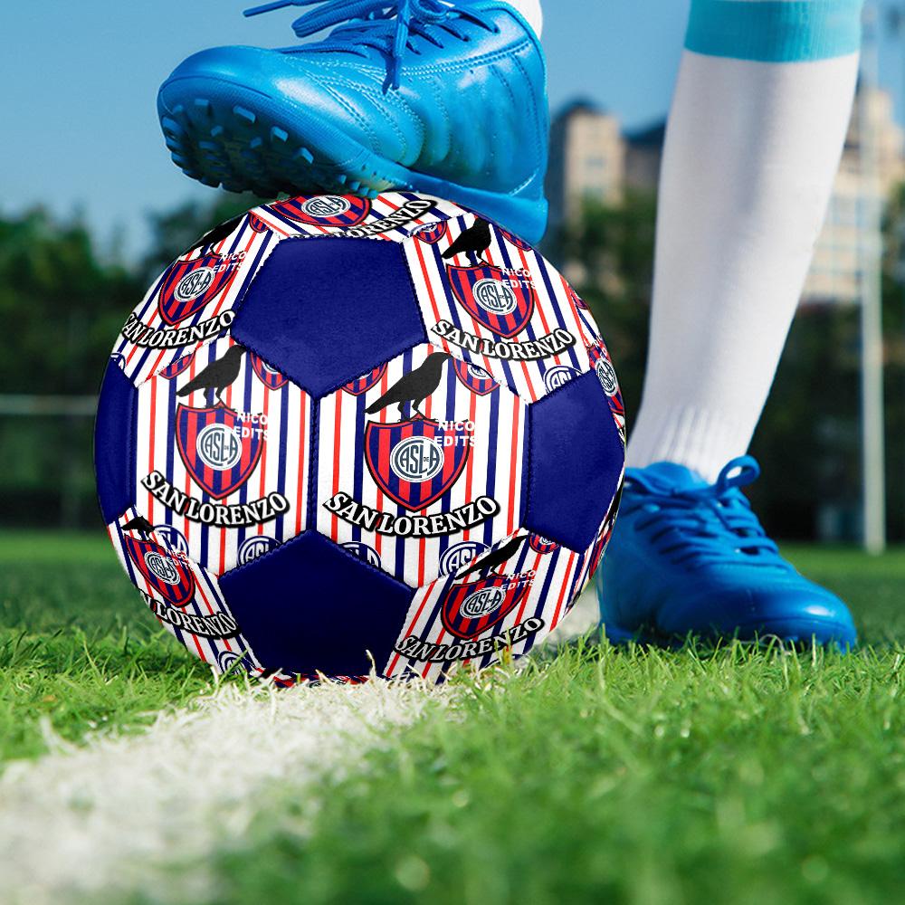 SAN LORENZO Indoor Soccer Ball Colorful All Ages Size 5 Machine Stitched PVC Competition Ready Durable High-Bounce