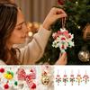 Christmas Knitted Hanging Ornament with Bell for Christmas Tree and Window Holiday Decor