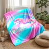 Unicorn Rainbow Fantasy Theme blanket Lightweight Warm Flannel Blanket Decorative Throw Blanket for Home Decoration