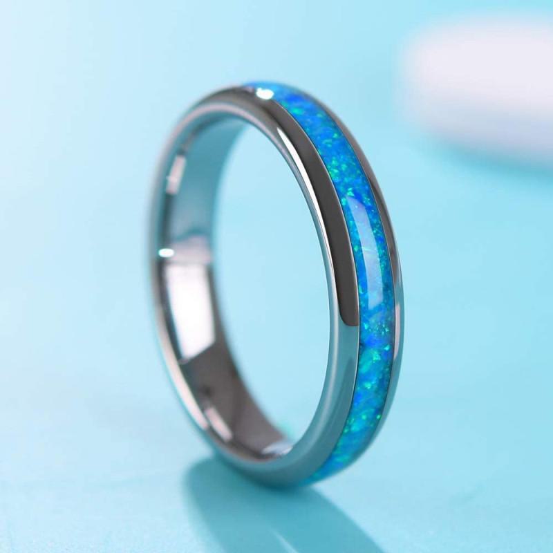 

4 мм Gabe Jewelry Arc-Edge Blue Sticker Fashion Ring Number 13 серебряный