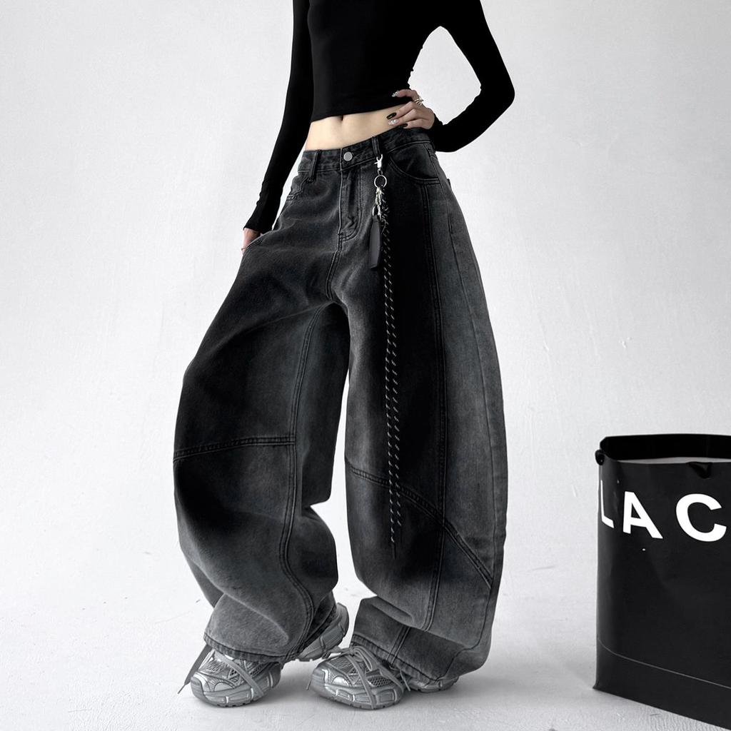 Summer Trendy Retro Gradient Loose Casual Denim Pants