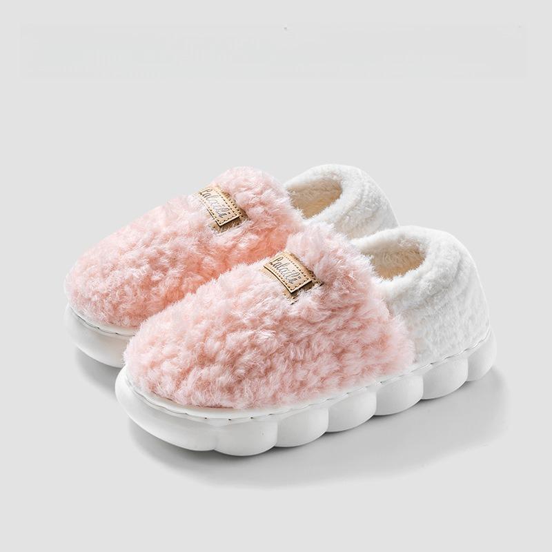 

Модная пара хлопковых туфель Зима 2025 Домашние теплые нескользящие женские тапочки Легкие удобные плюшевые утолщенные мужские хлопковые тапочки 44-45