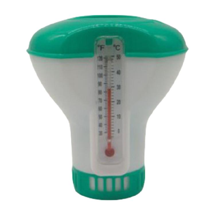 Floating Chlorine Dispenser with Thermometers Swimming Pool Chemically Float Dispenser for Hot Tub Swim Pool Clean 1