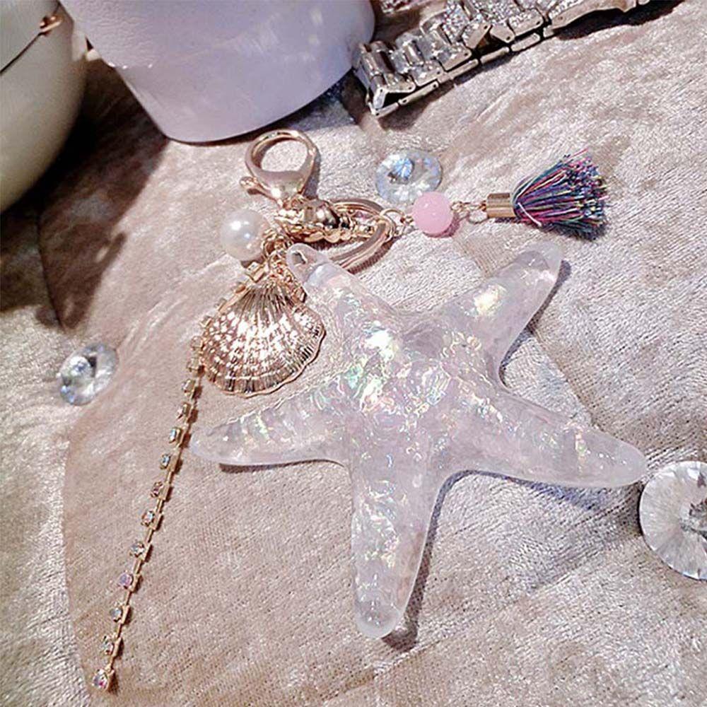 Chain Women Accessories Shell Pearl Pendant Key Ring Shell Keychain Starfish Keychain Key Chains