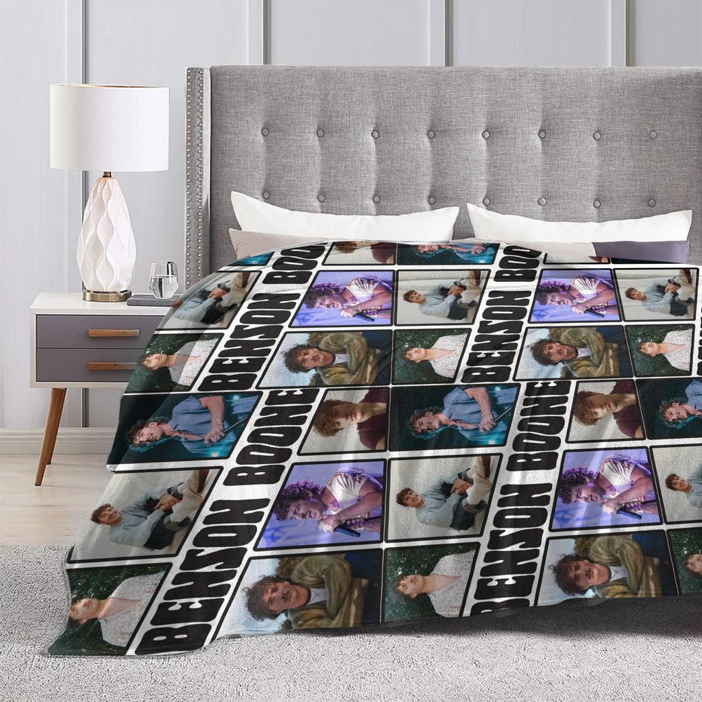 Benson Boone Tour Blankets  Flannel Novelty Warm Throw Blanket for Bed Sofa Textile Decor