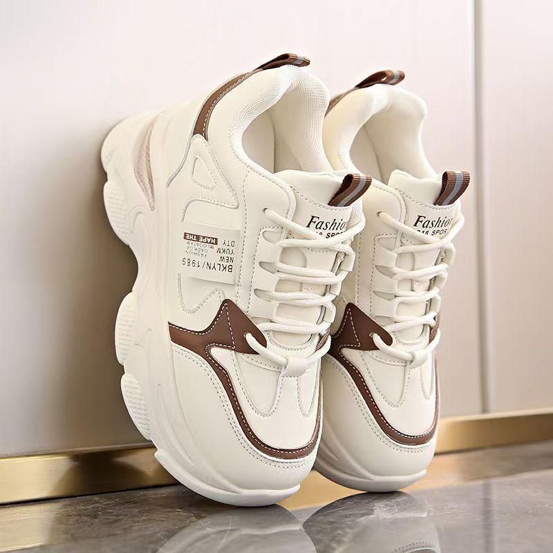 Spring Summer Women Platform White Sneakers Fashion Breathable Lace-up Wedge Vulcanzie Shoes Female Casual Sport Shoes Versatile