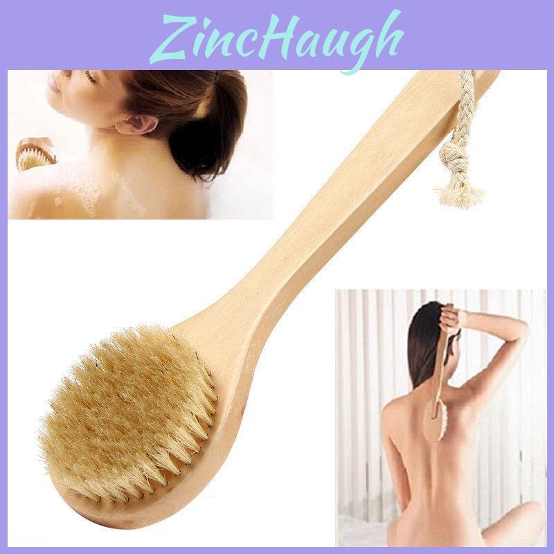 Elegant Natural Wooden Bristle Body Bath Brush Perfect For Spa And Shower