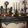 AerWo Halloween Decoration Black Lace Spiderweb Fireplace Mantle Scarf Cover Festive Party Supplies