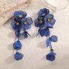 Retro Glamorous Long Tassel Flower Stud Earrings for Women