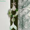 Blue Mermaid Tail Phone Charm,Beaded Bow Keychain