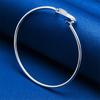 Luxurious 925 Sterling Silver Exquisite Heart-shaped Bracelet for Women's Fashion Parties, Wedding Jewelry