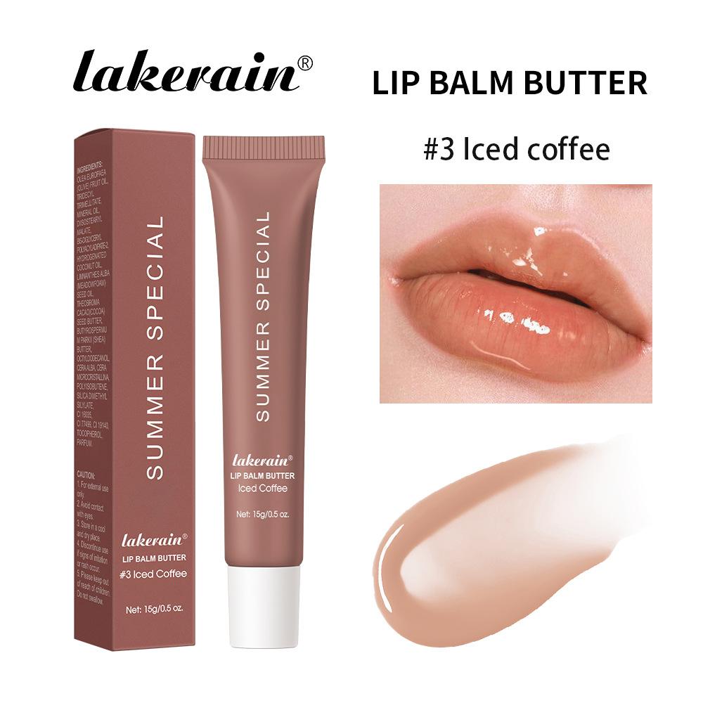 Sommer Lippenbalsam Feuchtigkeitsspendender Spiegel Lipgloss Lippen Vanille Minze Eiskaffee Kuchen Duft Lippenstift Transparenter Lippenöl Make-up