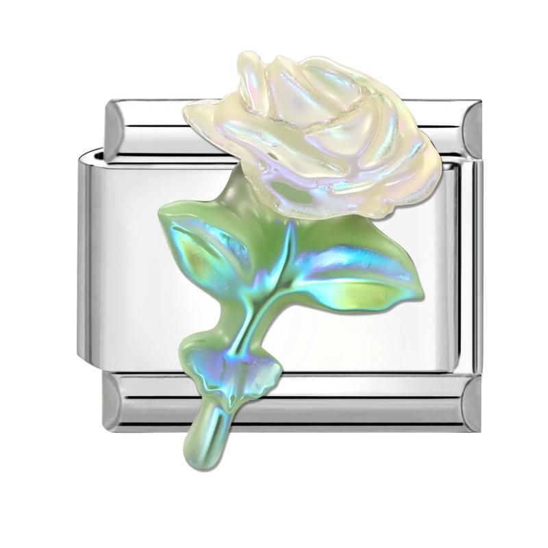 Fashion Heart Bow Knot Butterfly Star Rose Flowers Italian Charm Links Fit 9mm Stainless Steel Bracelet Women DIY Making Gift