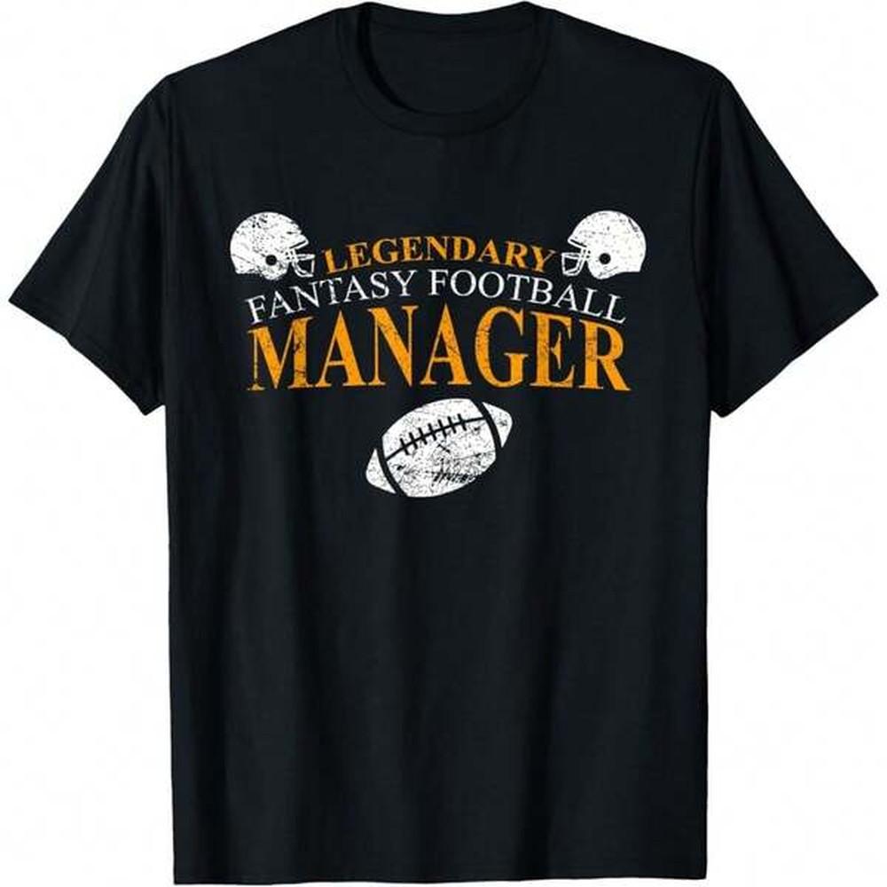 180gsm Pure Cotton Printed T Shirt Legendary Distressed Fantasy Football Unisexager Graphic Soft Knit Machine Washable Casual Tee For Sports Fans