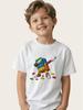 Printed Short-sleeved T-shirt, Cool Summer Tops for Children, Casual and Versatile for Middle-aged and Older Children