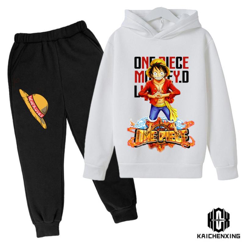One Piece Cartoon Children's Hoodie Clothes Boys Set Children's Sportswear Clothing Spring and Autumn Fashion Sweatshirt