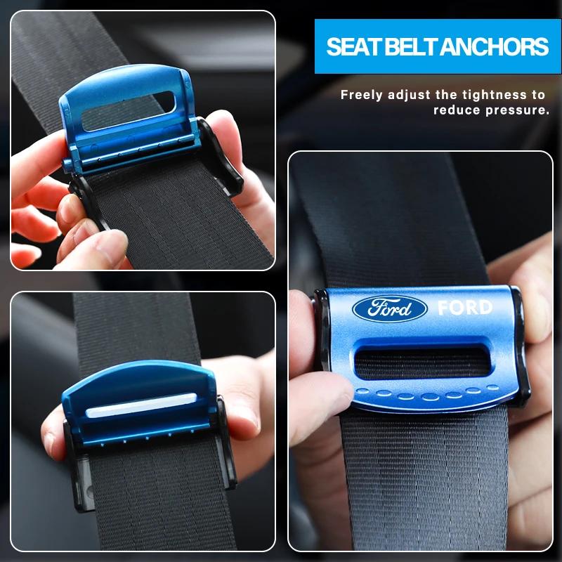 2025 Hot For Ford New Car Safety Seat Belt Buckle Clip Seatbelt Stopper Adjuster Car Strap Clips For Ford Fiesta MK7 2012 2013 2