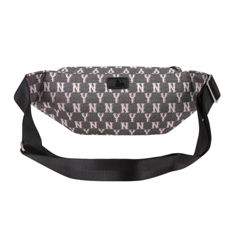 MLB Monogram Series NY Yankees Classic All Over Print Polyester Shoulder Bag Crossbody Bag Waist Bag Unisex bags Dirty-Pink 32BGCA011-50L