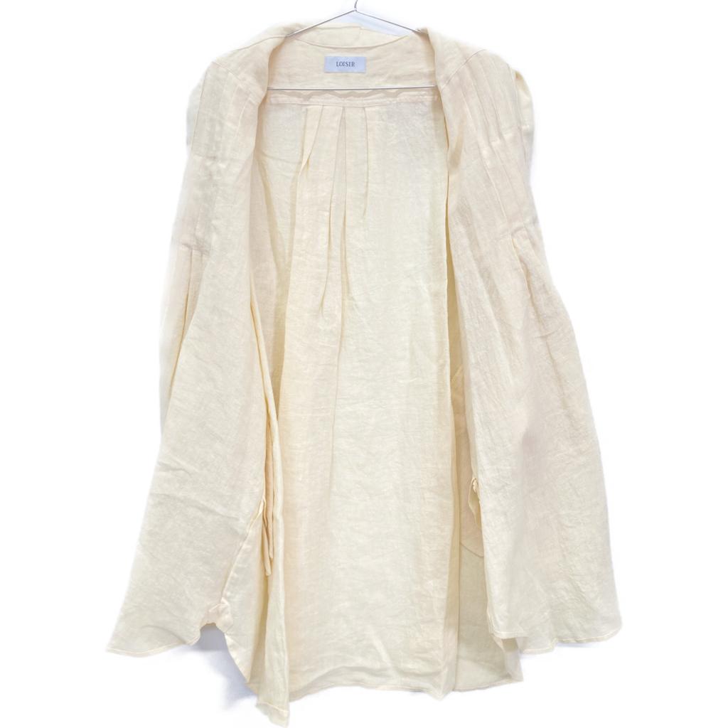 LOISIR Yellow 100% Linen Shirt Maxi Dress Dress F yellowUsed