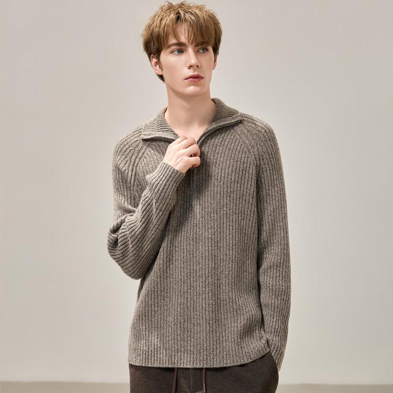 Luozi Men's Half-Turtleneck Cashmere Sweater