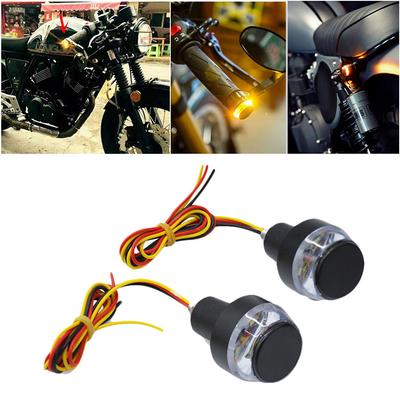 2PCS Motorcycle Turn Signal LED Light Indicator Blinker Handlebar Edge Light