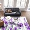 Rustic Lilac Flower Purple Lavender Plant Carpets for Bedroom Living Room Modern Home Floor Large Non Slip Rug Entrance Door Mat