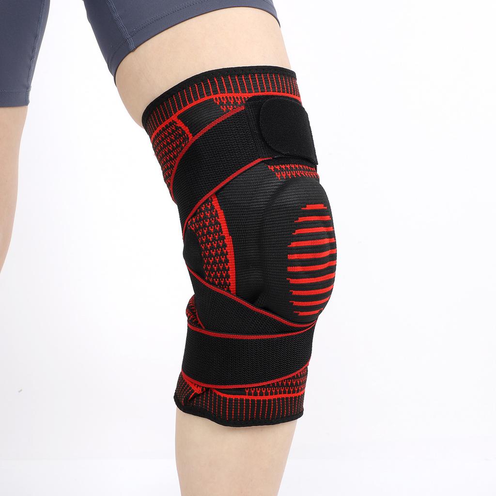 Sports Silicone Knee Pads Basketball Compression Straps Support Breathable Meniscus Joint Running Protective Gear