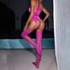 Women Sex Jumpsuit Hollow Out See-through Lace Fishnet Sleeveless High Elasticity Thin Skinny Off Shoulder Lady
