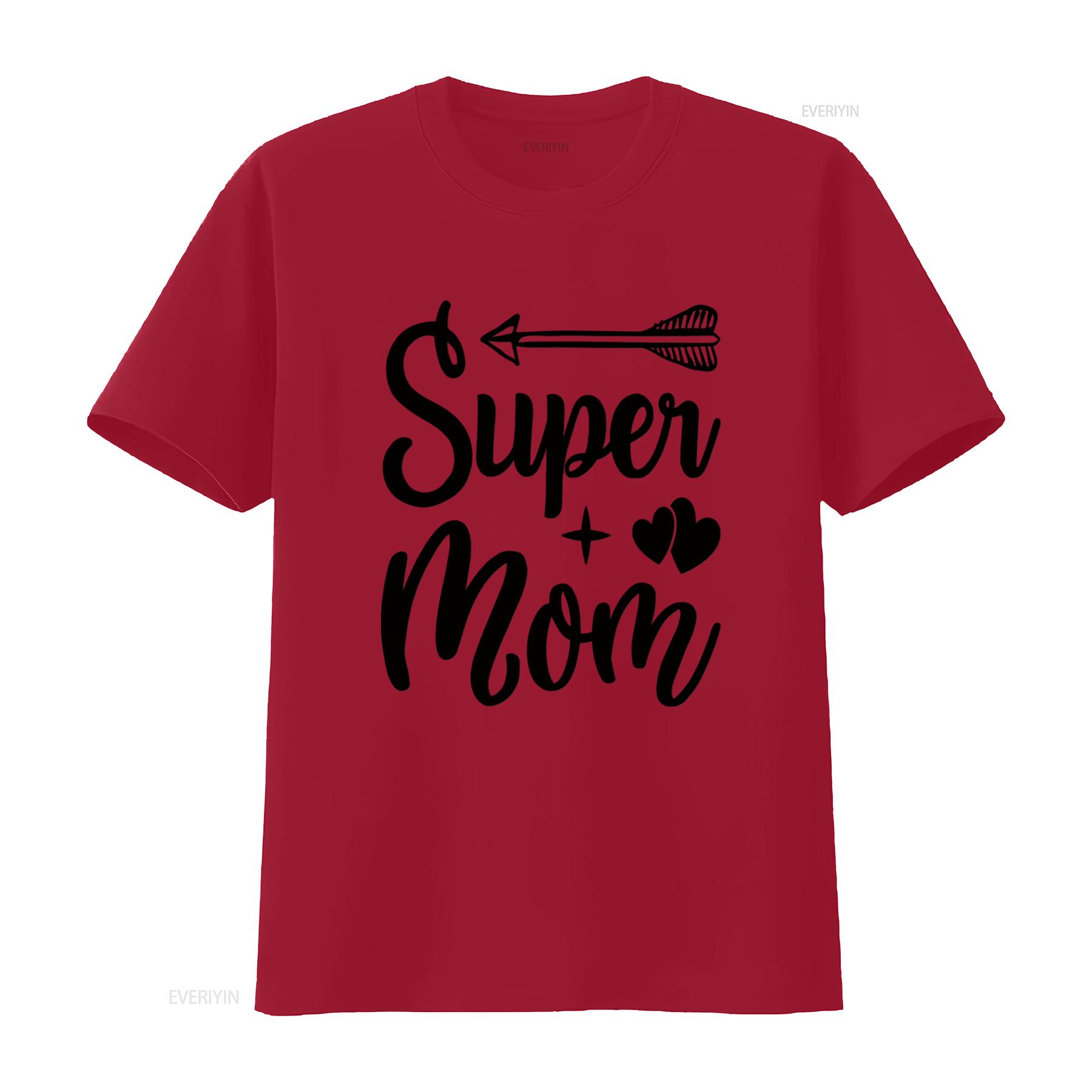 

Женская футболка Super Mom Hero Mother Family Черная 2XL винтажная Стирка Мягкая модная Удобная с принтом Повседневная Стильная Немного S