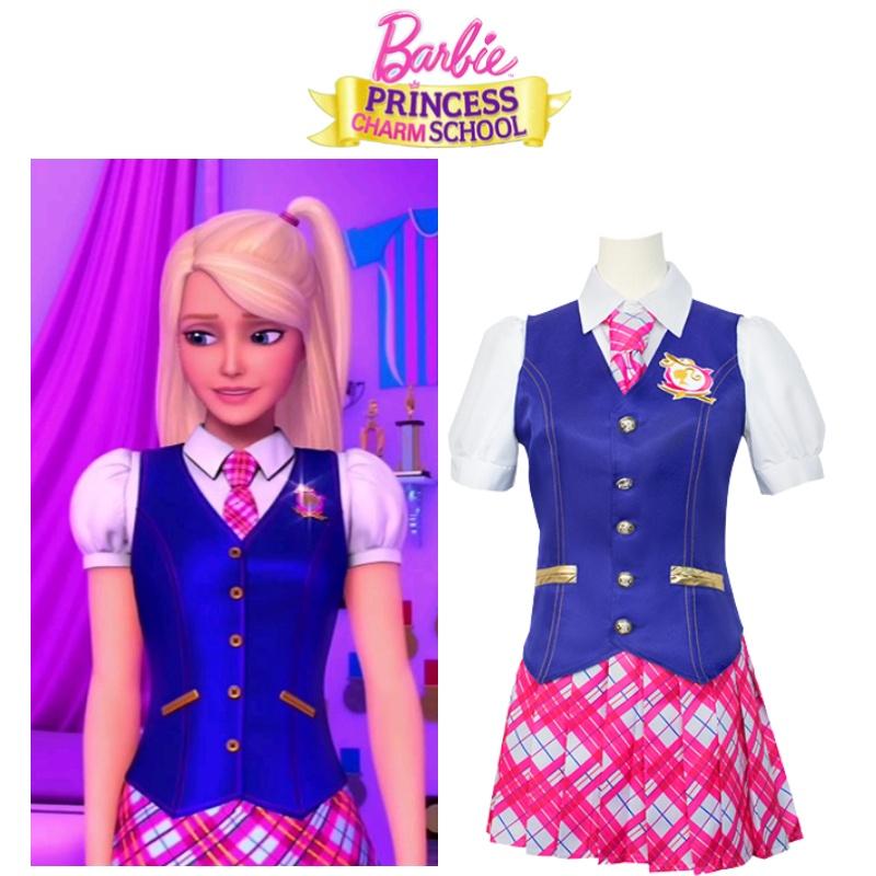 Barbie Charm Princess School Uniform Cosplay Costume For Women