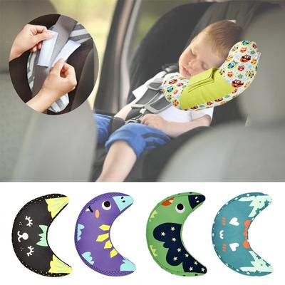 Almofada de carro para crianças, estilo de pescoço, almofada de encosto de cabeça, cinto de segurança para bebês, almofada para crianças, alça de segurança para ombro, suporte para faixa de cabeça