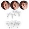 Round Shape Pearl Earrings 4mm 5mm 6mm 8mm 10mm 12mm Elegant Round Ball Earrings Jewelry Accessories Ear Stud Wedding Engagement