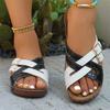 Women Wedge Slippers Anti Slip Comfortable Sandals Vintage Open Toe Slippers Outdoor Designer Shoes Slides