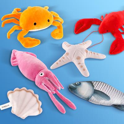 Shrimp, Crab, Starfish, Scallop - Marine Animal Plush Toys, Marine Aquarium Plush Dolls, Boys' and Girls' Gifts
