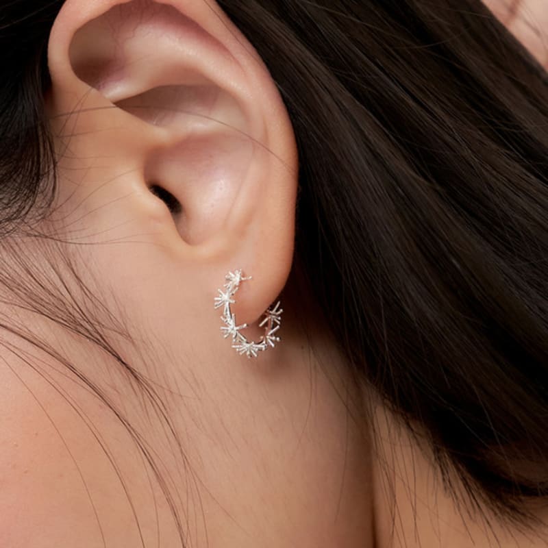 geegee [silver925] dandelion earring (2color)