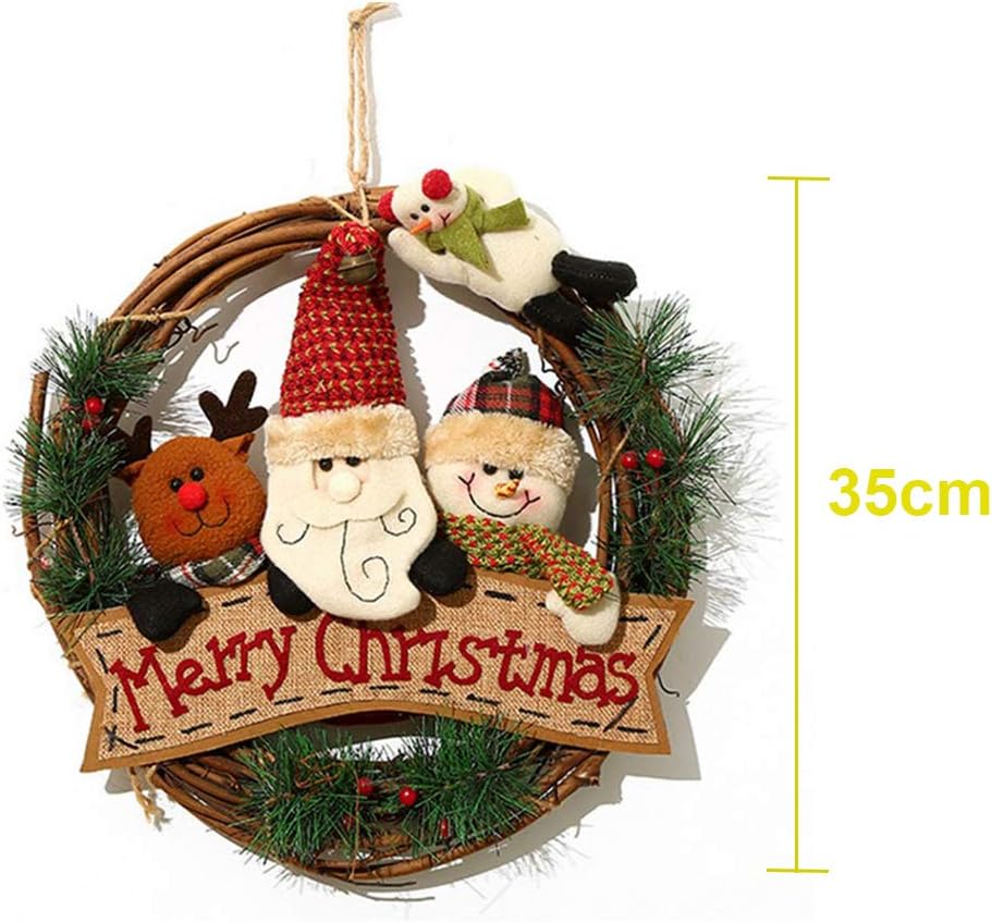 Exquisite Workmanship Christmas Hanging Wreath Pendant For Holiday Decorations Christmas Decorations