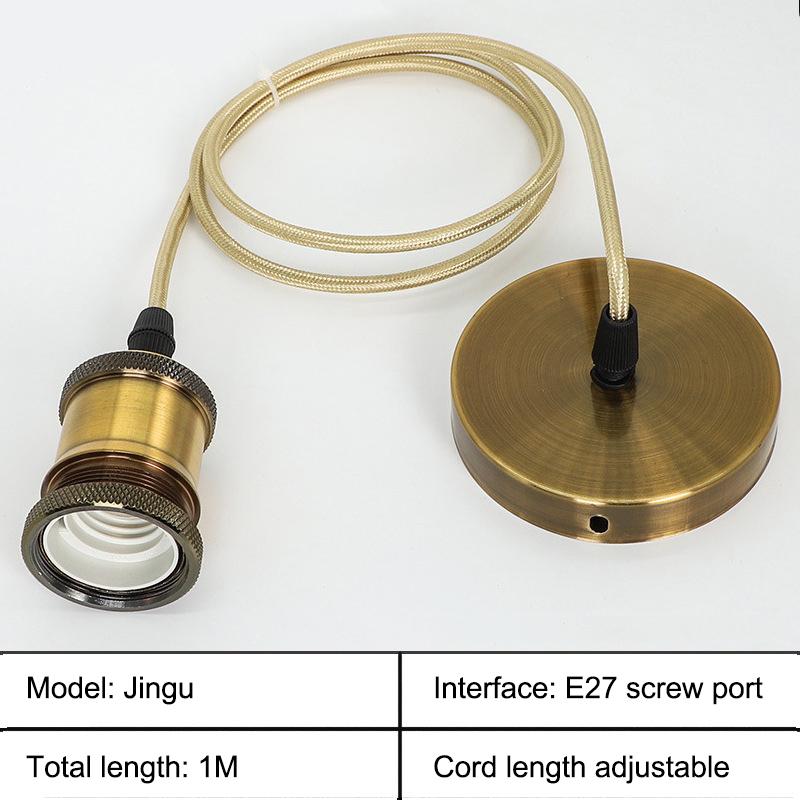 Inline Badge Ceiling Lamp Holder Aluminum E27 Lamp Holder Set Single Lamp Holder 1M Cord Vintage Style Lamp Holder For Mall