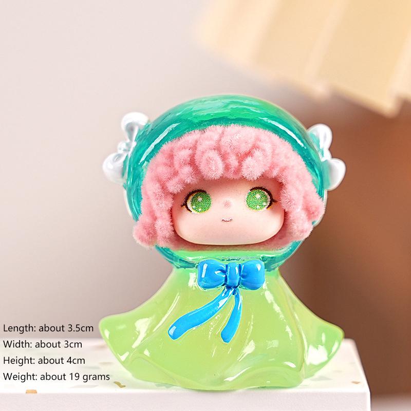 

4 см Кукла Санни Макаронный цвет Аниме Фигурка Периферийная модель Украшения Милые Украшения для рабочего стола Украшения Детский подарок Игрушки зелёный