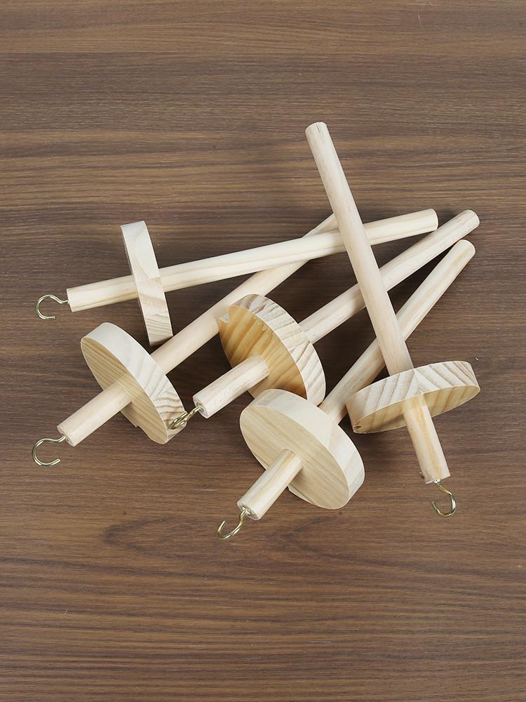 Real Wood Spinning Mallet for Yarn Combining Dog And  Hair Into Scarf Weaving Memorial DIY Crt Tool Home Textile Sewing