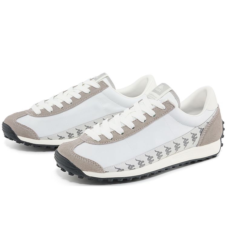 Kappa Training Trend Fashion Fabric Synthetic Leather Non-Slip Low-Top Casual Running Shoes Unisex sneaker Glacier-Gray Quiet-Gray K0DX5MM18-084