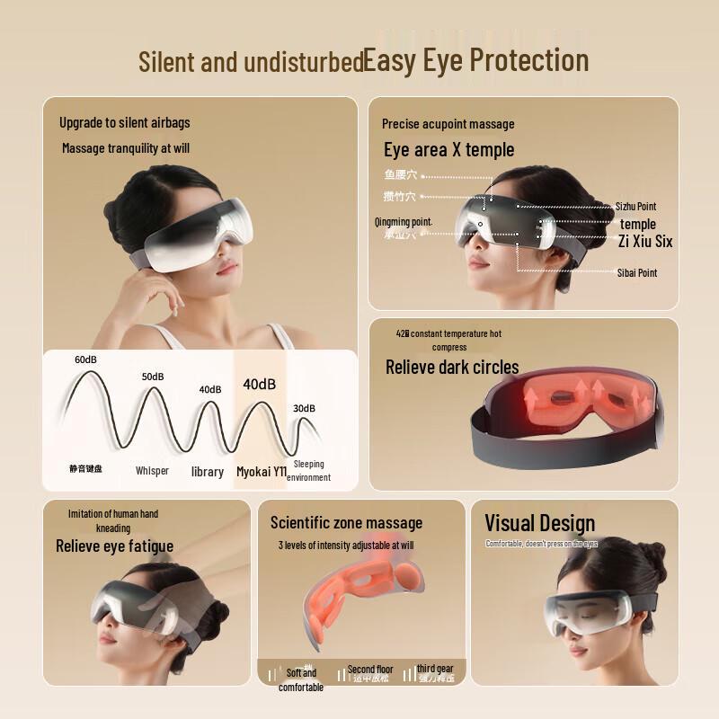 Y11 Smart Airbag Eye Massager with Heat CN plug (adapter included)
