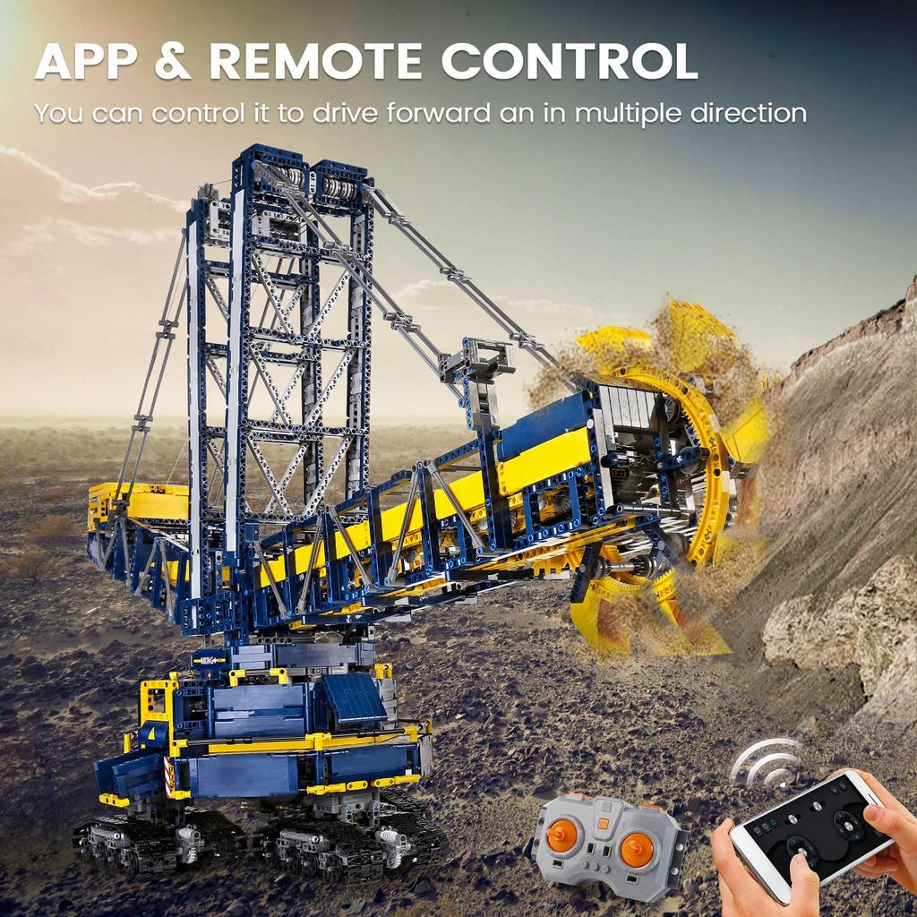 Mould King 17006 Technik Bucket Wheel Excavator Building Block Set