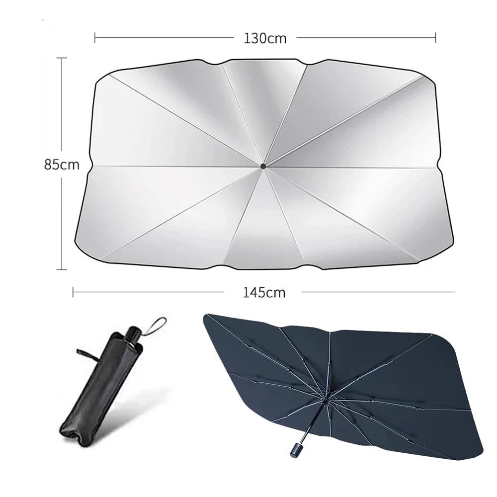 Car Sunshade Windshield Umbrella For Ford Mondeo Mustauga Ecosport Escape E350 Car Front SunShade Parasol Foldable