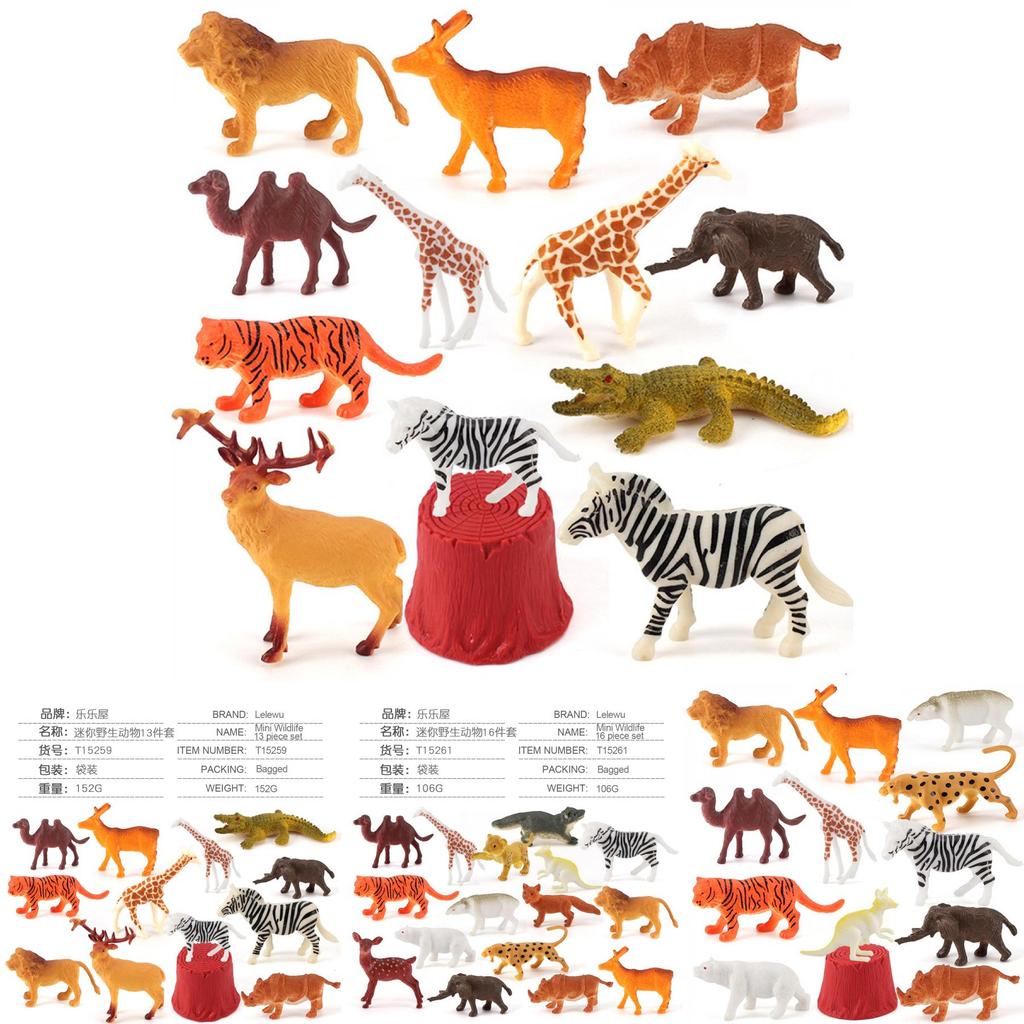 Animal Scene Decor Pvc Static Models Jungle Creatures For Childrens Play Area