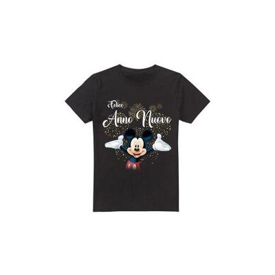 Herren Italienisches Mickey Mouse Feuerwerk Neujahr T-Shirt