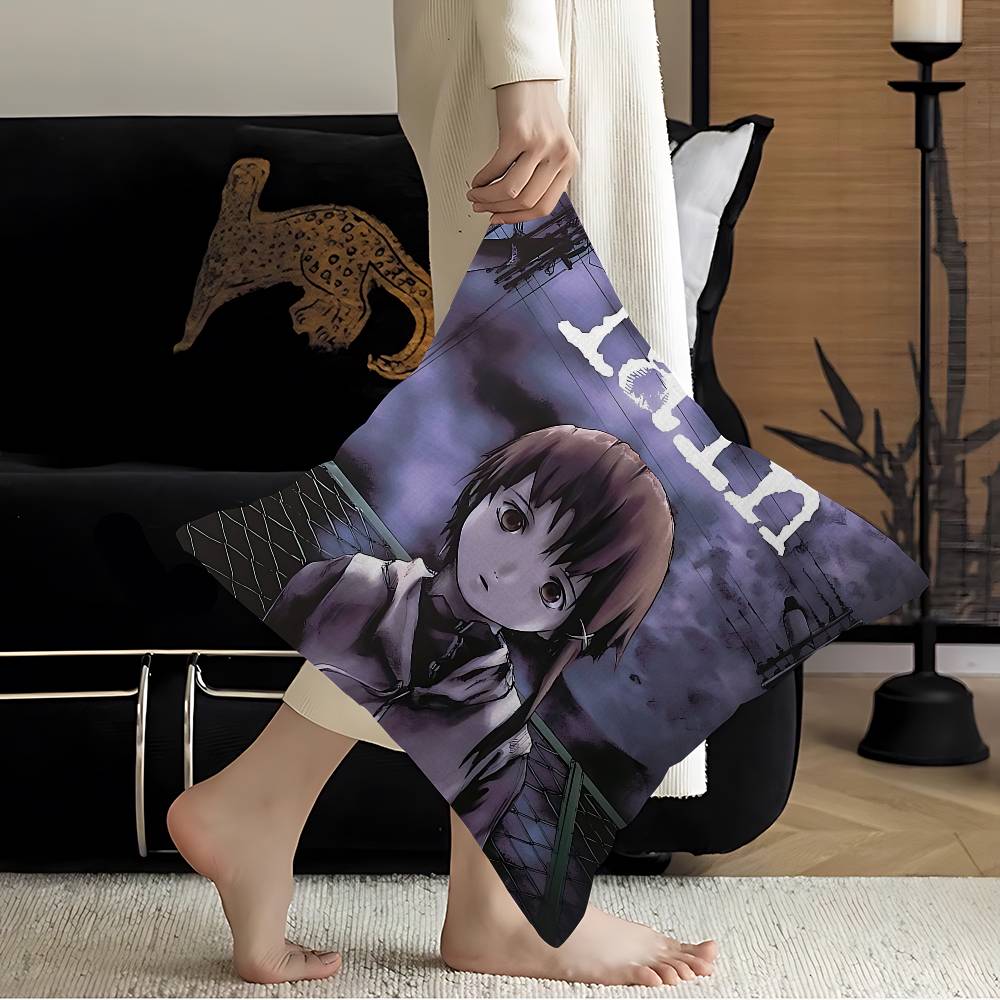 Serial Experiments Lain Anime Personalized Pillow Dust Cover Bedroom Kids Party Decoration Pillowcase Birthday Children Gift